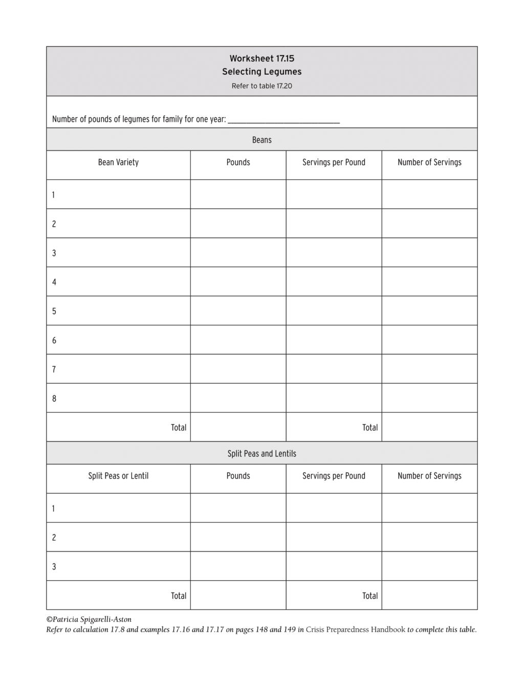 Crisis Preparedness Worksheet 17.15