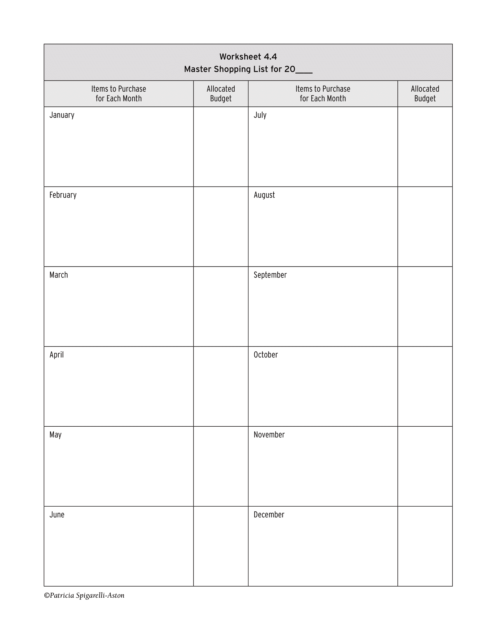 Worksheets | Crisis Preparedness